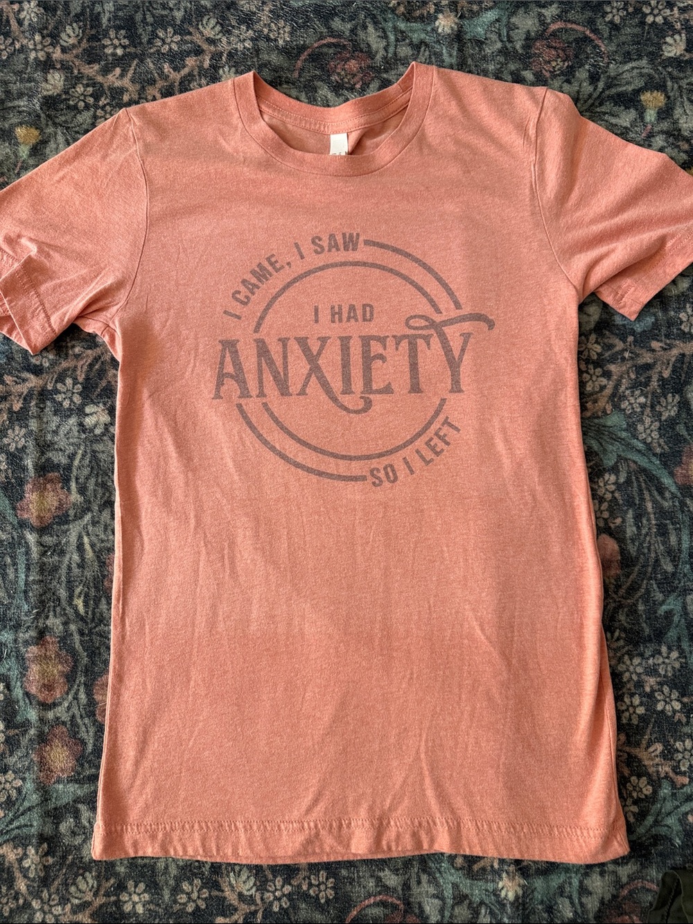 Dusty Coral Graphic Crewneck Tee